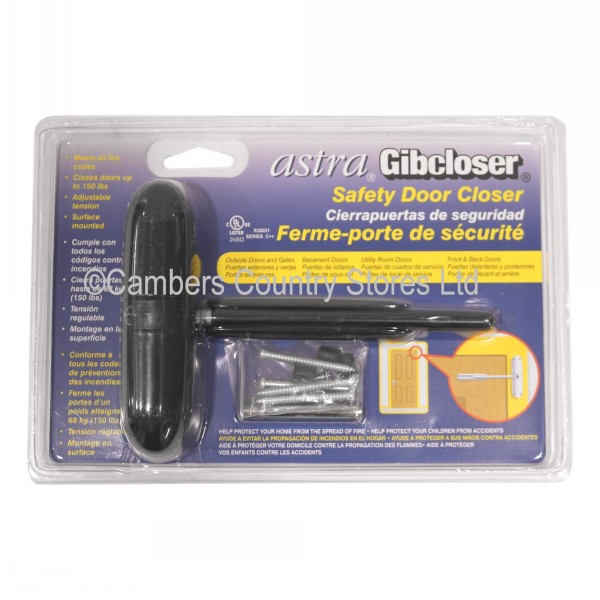 Astra Gibcloser Safety Door Closer Black Cambers Country Store